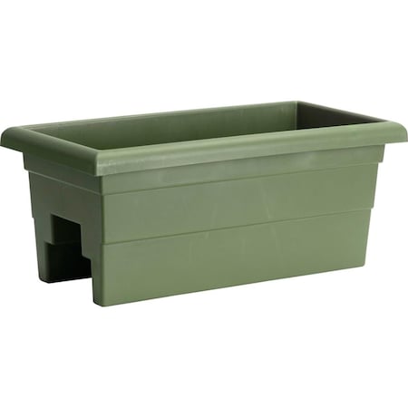 Grandoldgarden 24 in. Countryside Over the Rail Planter, Sage Green GR2771889